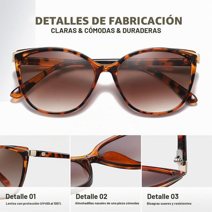 Colrea Gafas de Sol Modernas con Forma de Ojo de Gato para Mujer, E...