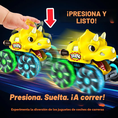 Monster Truck Toys Coches de dinosaurio, autos iluminados para niño...