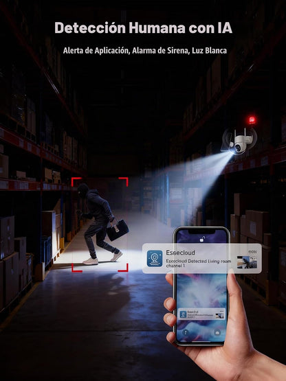 Gianteye 4G LTE cámaras de seguridad solar celulares inalámbricas a...