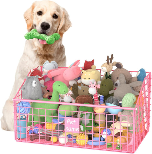 Kaiferty Cesta de juguetes para perros indestructible, gran cesta d...