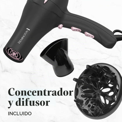 Secador de pelo de cerámica perlada, Remington AC2015 T|Colección S...