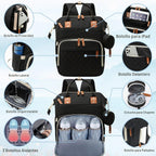 SHITIESHOU Bolsa de pañales mochila para bebé, bolsa de pañales par...