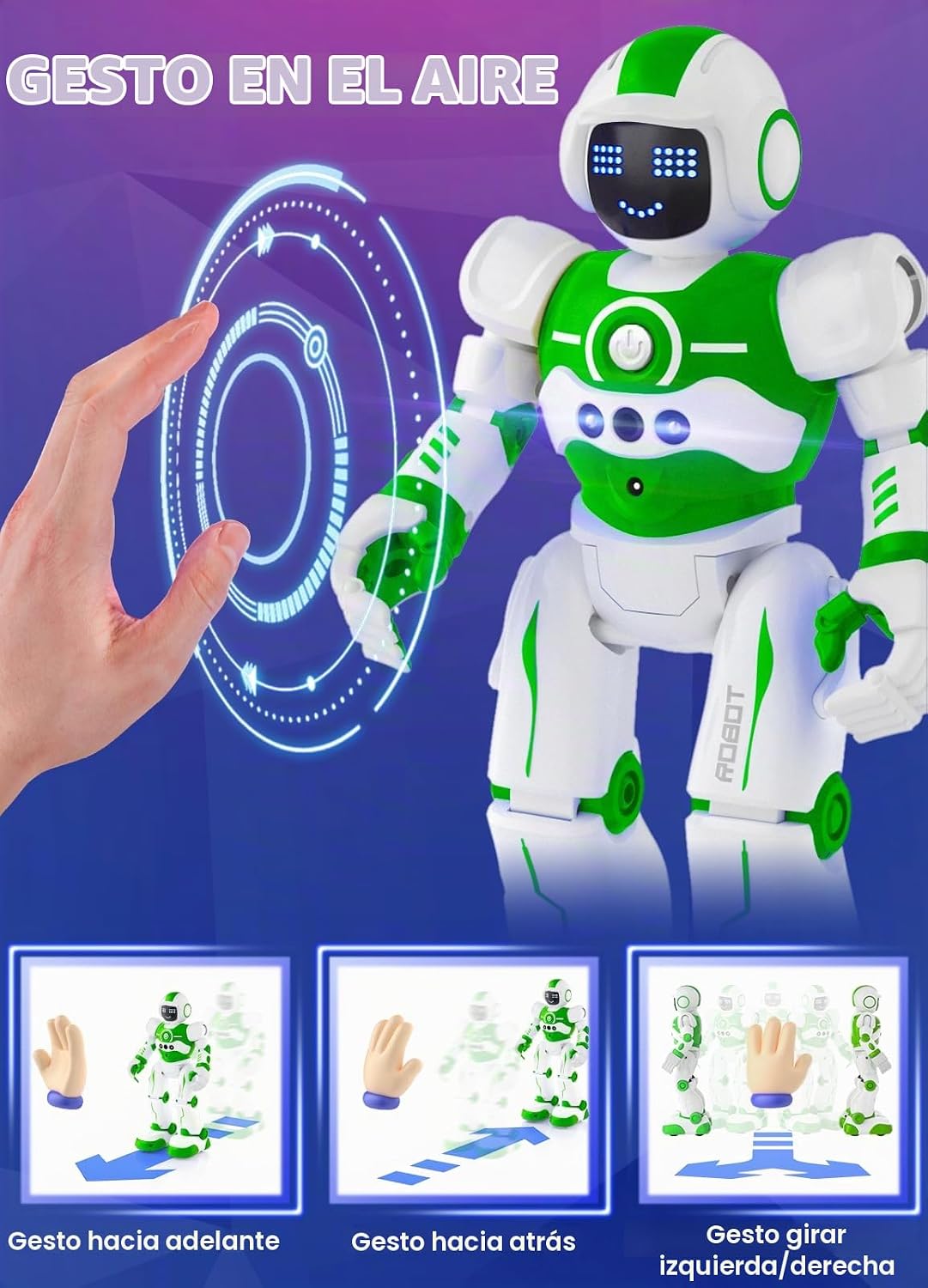 EduCuties Robot Juguetes para niños, robots recargables de control...