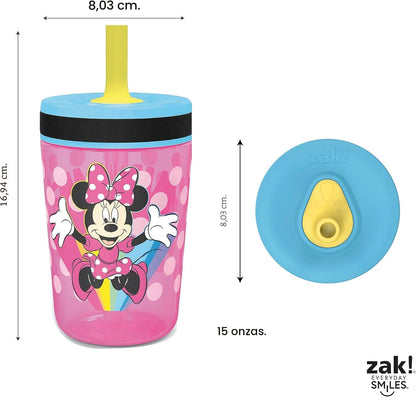 Zak Designs - Juego de vasos Disney Kelso de 15 onzas (Ratón Minnie...