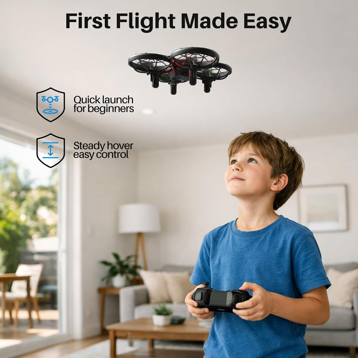 SYMA X100 - Dron de interior para niños de 8 a 12 años, evita obstá...