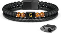 LUXEJEW Regalos para Hombres – Pulsera para Hombre, Pulsera con Ini...