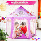 Monobeach Tienda de campaña de princesa para niñas, casa de juegos...