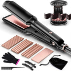 Santiway Crimpadora de cabello para mujer, juego de plancha de pelo...
