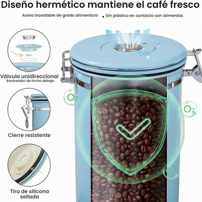 Veken Bote de café, 39 OZ, 2.2 libras, recipiente hermético grande...