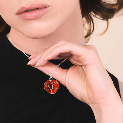 Bestyle Collar de cristal curativo envuelto en árbol de la vida, co...