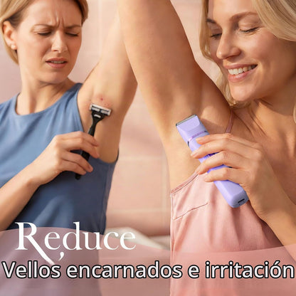 Risina Recortadora de bikini 2 en 1 para mujer, maquinilla de afeit...
