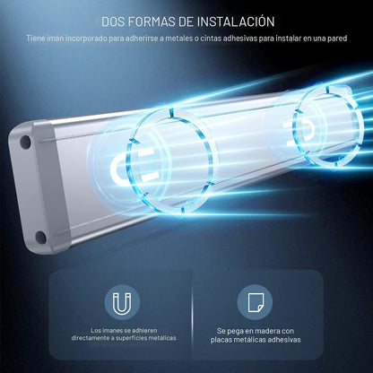 MCGOR Iluminación bajo gabinete de 10 pulgadas, paquete de 2 luces...