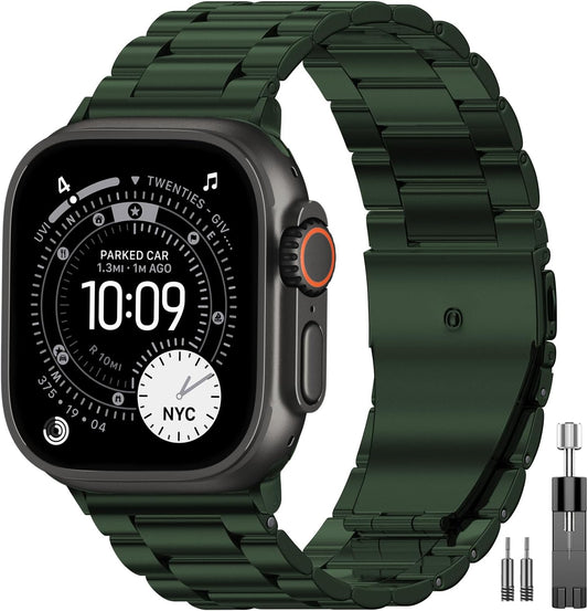 EPULY Correa de acero inoxidable para Apple Watch, compatible con 4...