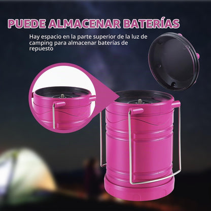 Lichamp Linterna LED de camping, paquete de 4 linternas alimentadas...