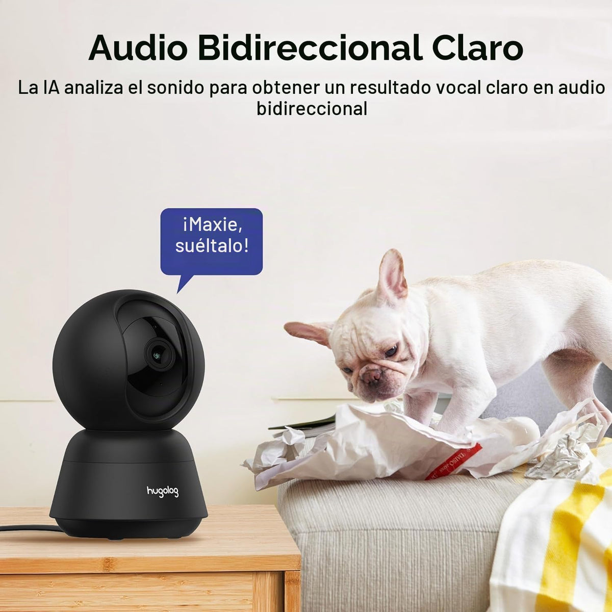 Hugolog Cámara de Seguridad Interior Pan\/Tilt 3K 5MP con Enfoque A...