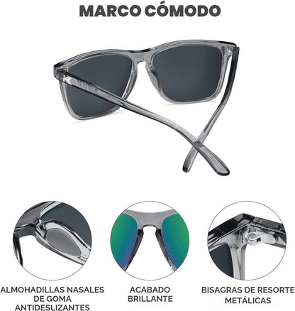Knockaround Gafas de sol polarizadas cuadradas para hombres y mujer...