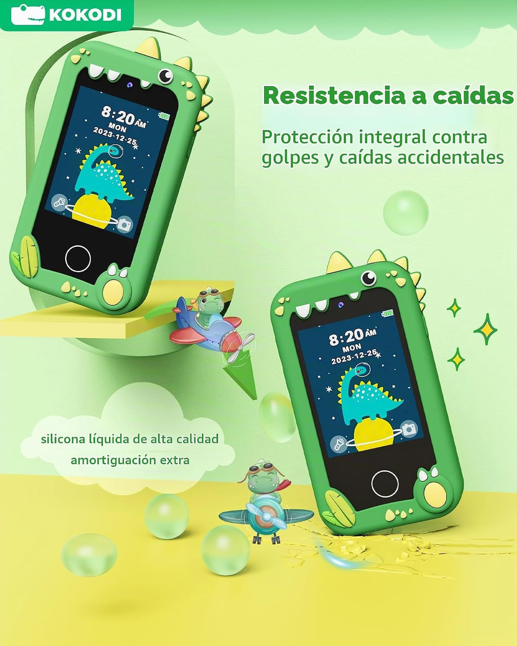 KOKODI Juguetes inteligentes para niños, pantalla táctil, doble cám...