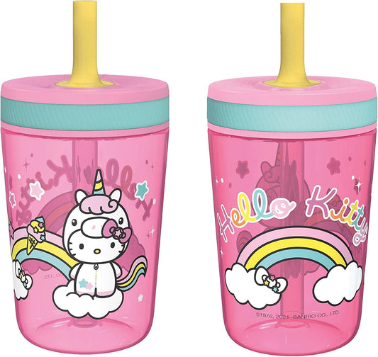 Zak Designs Juego de vasos de Hello Kitty Kelso de 15 onzas, tapa d...