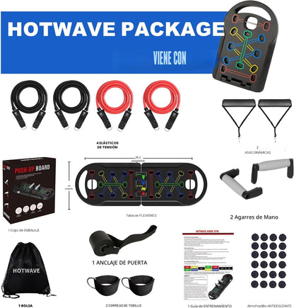 Tabla de flexiones HOTWAVE, tabla de flexiones portátil, barra de f...