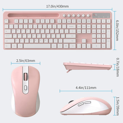 Combo de teclado y ratón inalámbricos, MARVO 2.4G Teclado inalámbri...