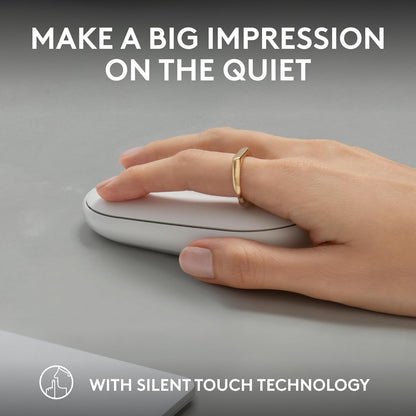Ratón inalámbrico Bluetooth Logitech M350s Pebble 2 - Tonal blanco...