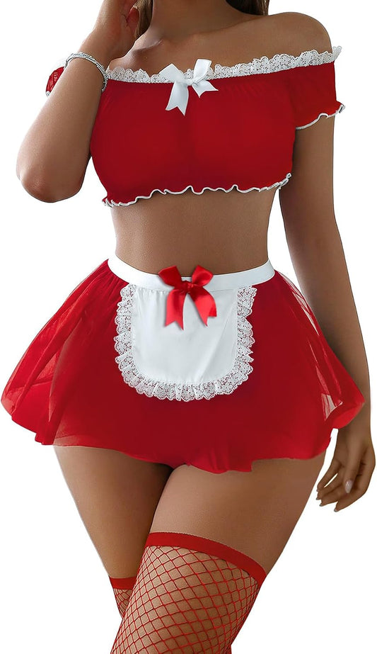 Foxiny Conjunto de lencería sexy de 4 piezas para mujer con tanga 3...
