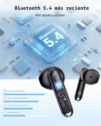 XIAOWTEK Auriculares inalámbricos, auriculares Bluetooth 5.4 2026 c...
