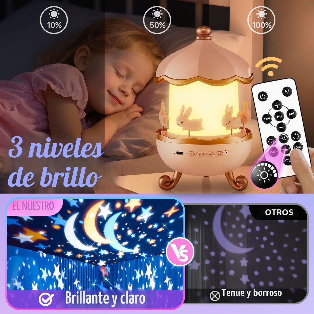 Staryou Máquina de sonido de luces sensoriales, proyector de luz no...