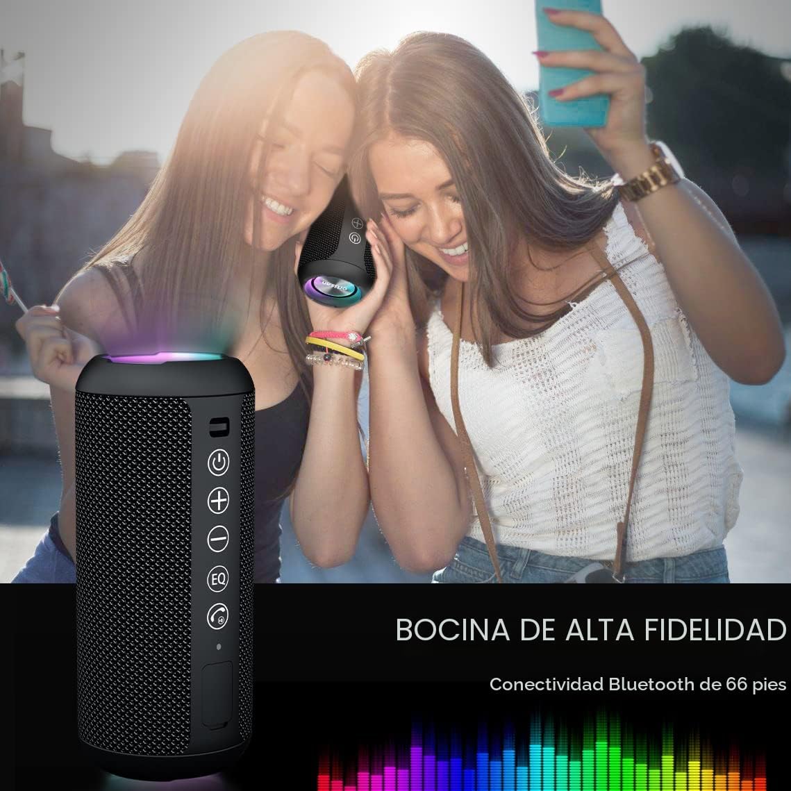 Altavoz Bluetooth portátil Ortizan X10 (1.ª generación), resistente...