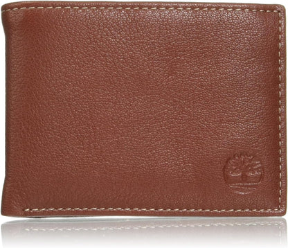 Timberland Billetera de cuero genuino con tarjetero de seguridad RF...