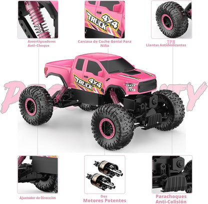Double E Raptor F150 RC Car 4WD 2 Motors Monster Trucks para niñas,...