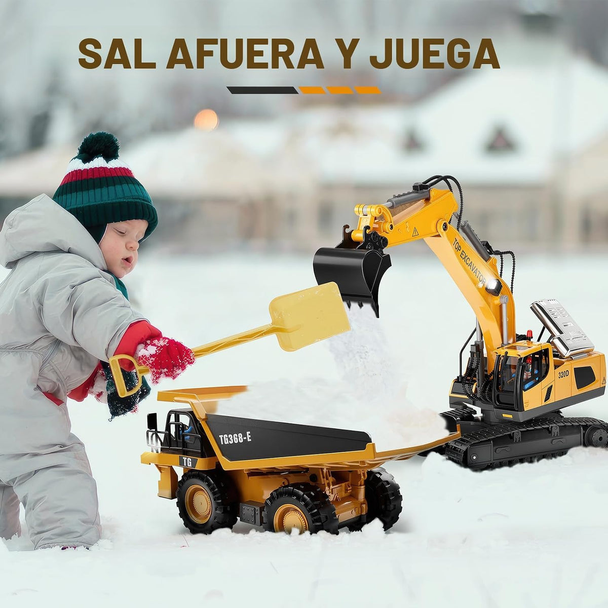 KIDMARKT - Camión volquete RC para niños, vehículo de construcción...