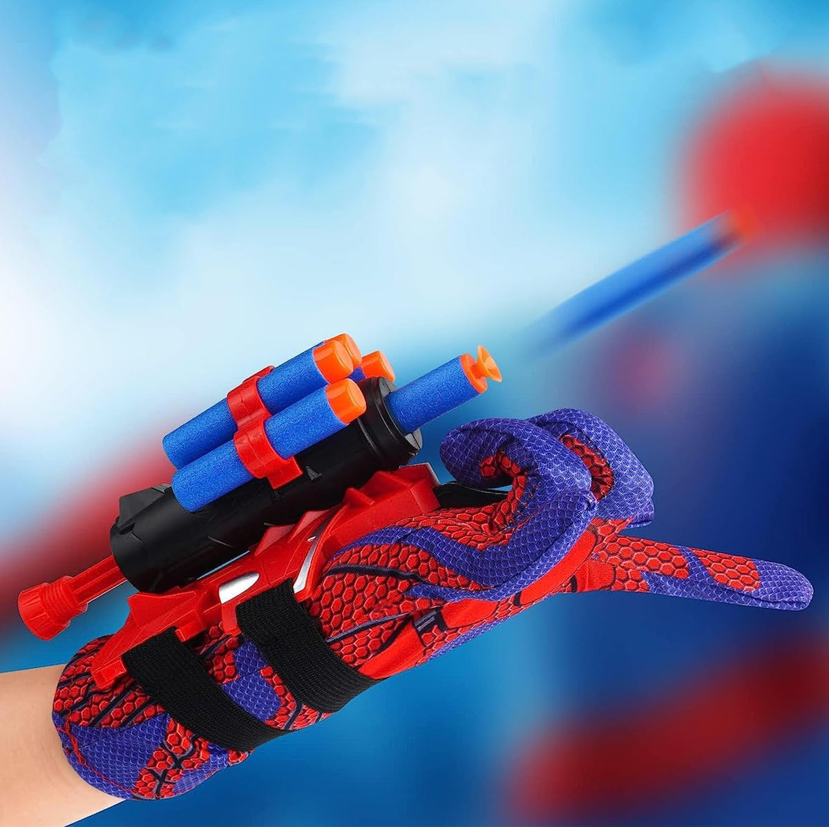 Juego de 2 guantes lanzadores de muñeca de tela de araña, decoracio...