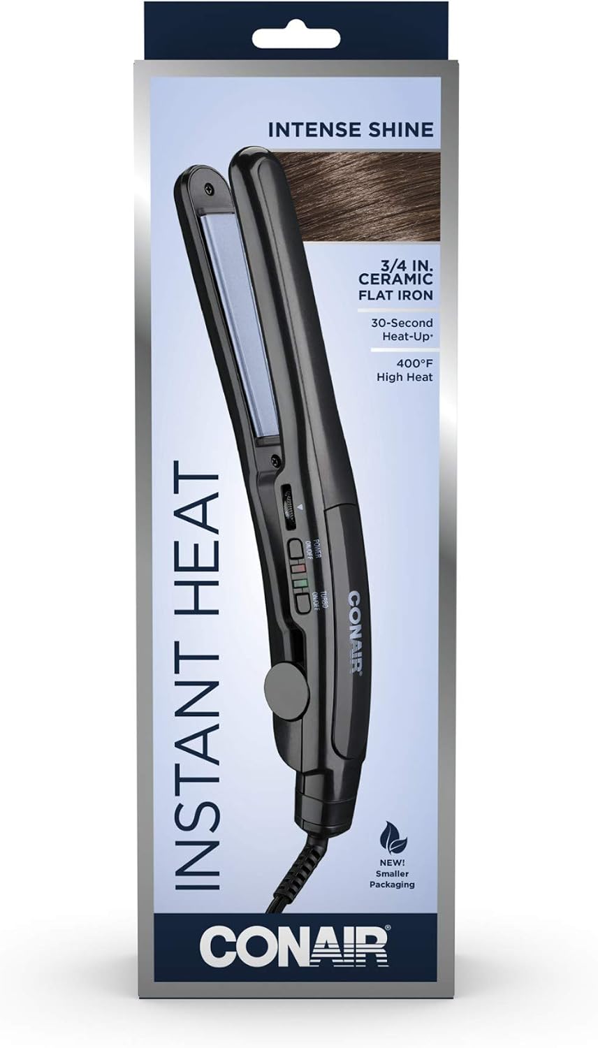 Conair Plancha de cerámica de calor instantáneo, 3\/4 pulgadas | Pl...