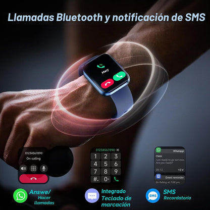 Fitpolo Relojes inteligentes para hombres\/mujeres, 1.8'' c...