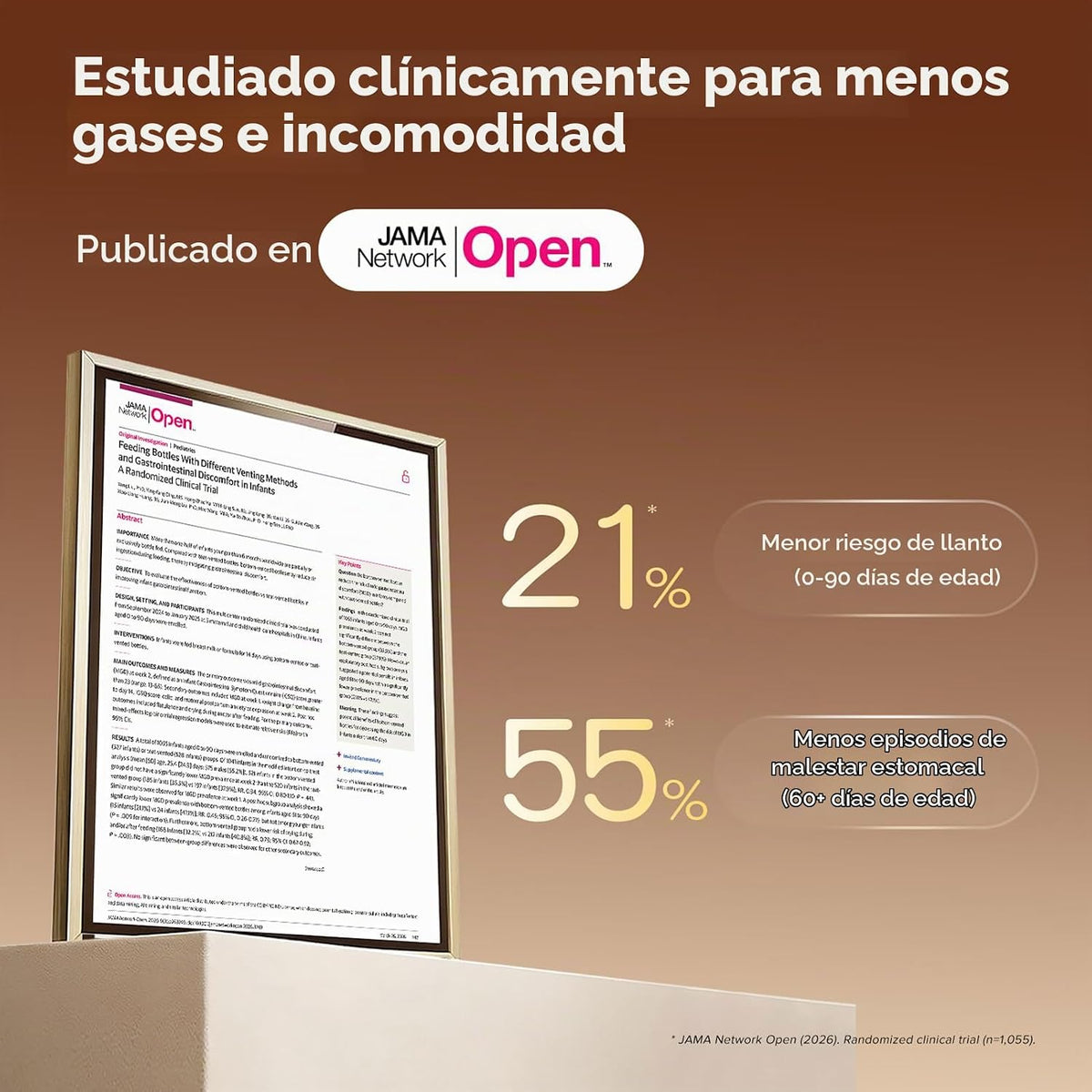 Thyseed Biberón de vidrio anticólico para bebés amamantados, alimen...