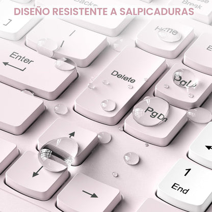 Teclado inalámbrico y mouse combinado silencioso para oficina y hog...