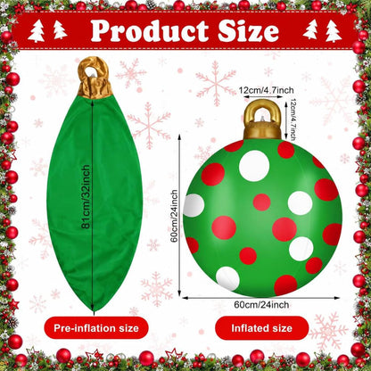 Jetec 2 adornos inflables de Navidad de 32 pulgadas, rojo, verde, b...
