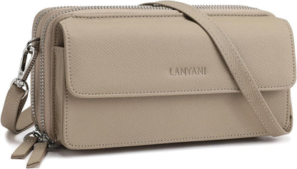 Lanyani Cartera Cruzada RFID con Correa de Muñeca y Bolsillo para T...