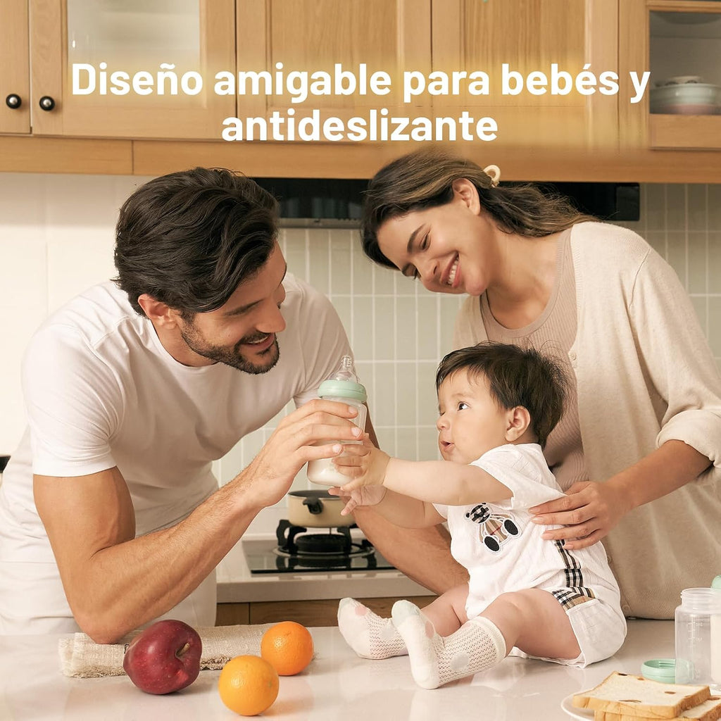 Momcozy Biberones naturales, cuello ancho, recipiente para leche ma...