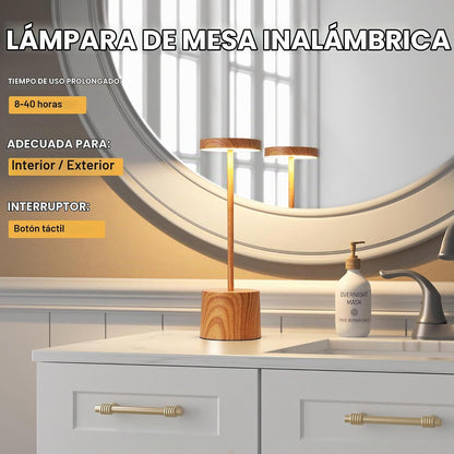 Kakanuo Lámpara Inalámbrica Recargable de Madera sin Cable - Contro...