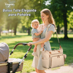 Tonyeee Bolsa de pañales, bolsa grande para pañales para bebé, impe...