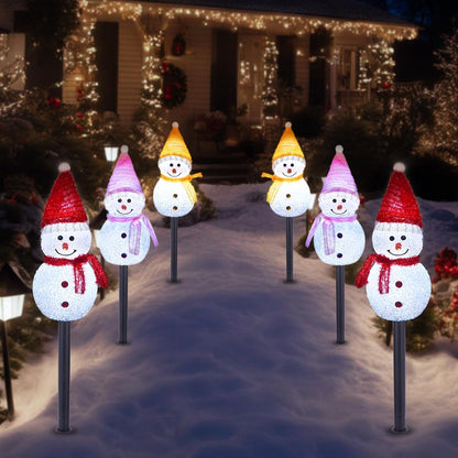 TAILERRI - Luces solares de Navidad con diseño de muñeco de nieve p...
