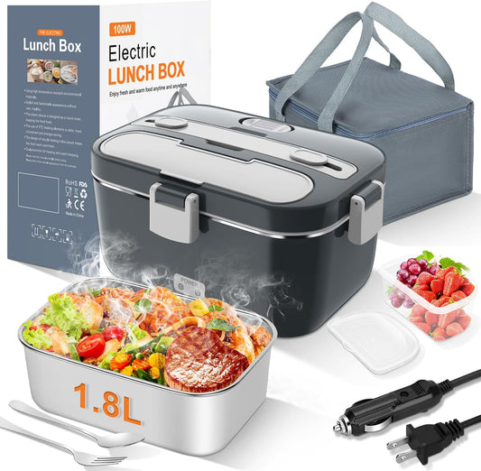 DUPASU Fiambrera eléctrica calentadora de alimentos, lonchera calen...