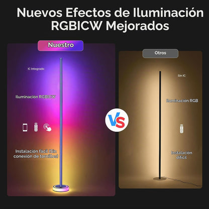 Wfiia RGBICW - Lámpara de pie inteligente LED de 59 pulgadas, ilumi...