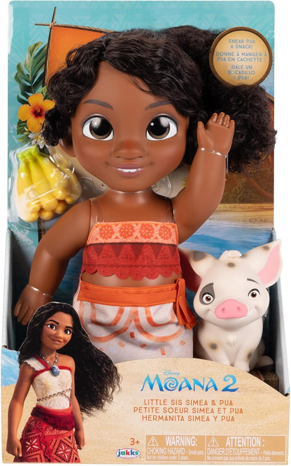 Disney Moana 2 Little Sis Simea Doll &amp; Pua Figura - Juego de mu...