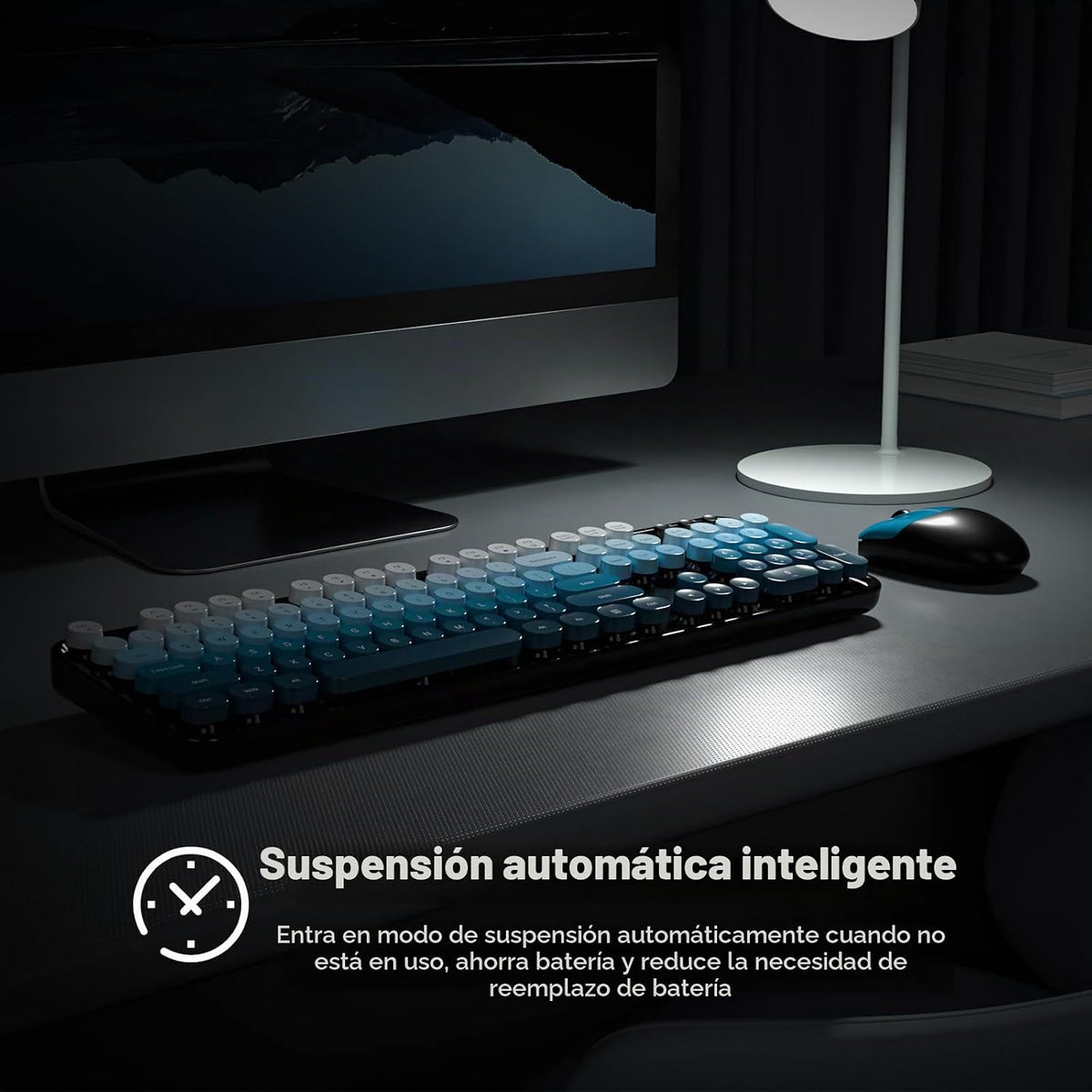 MOFII Combo de teclado y mouse inalámbricos, tamaño completo 2.4G,...
