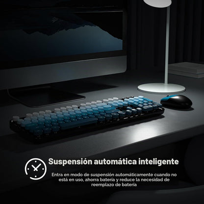 MOFII Combo de teclado y mouse inalámbricos, tamaño completo 2.4G,...