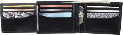 Tommy Hilfiger Cartera Passcase para hombre con ventana de identifi...