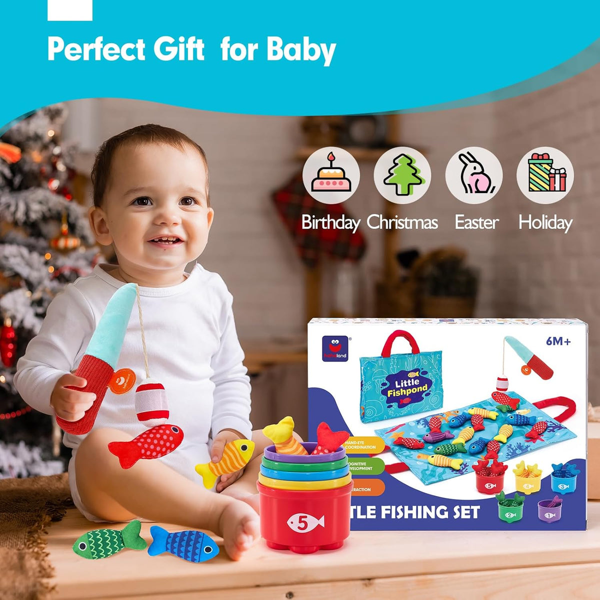 hahaland Juguetes Montessori para niño de 1 año de edad, regalo de...